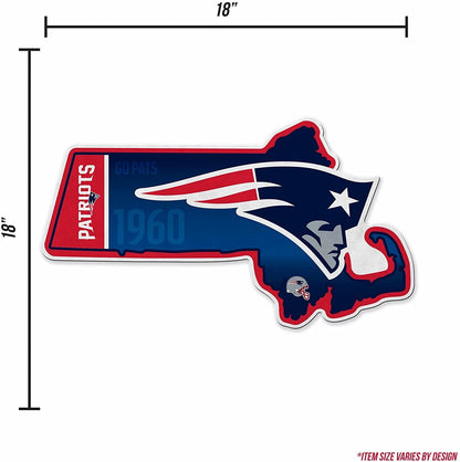 New England Patriots Pennant State Shape 18 Inch Soft Felt