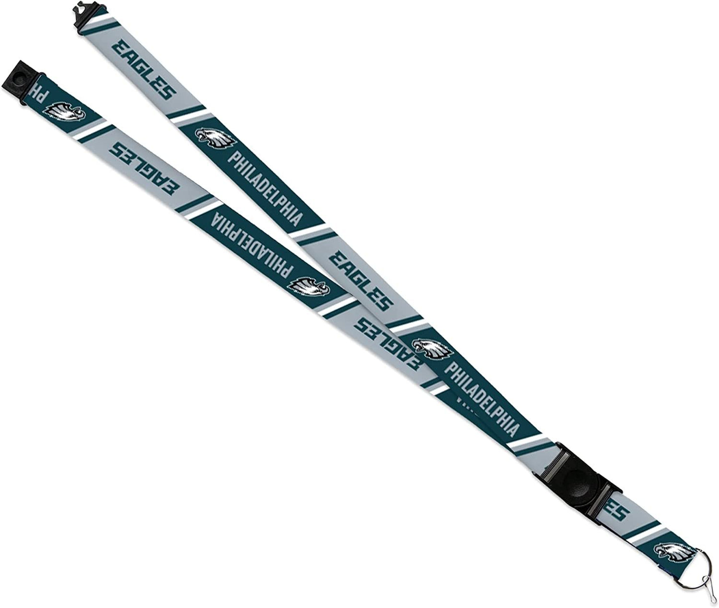 Philadelphia Eagles Lanyard Keychain Double Sided Breakaway Safety Design Adult 18 Inch