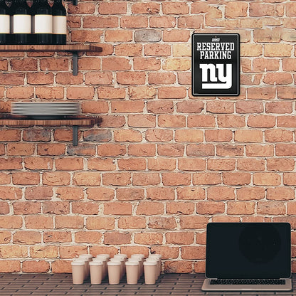 New York Giants Metal Parking Sign, Carbon Fiber Design 8.5x11 Inch