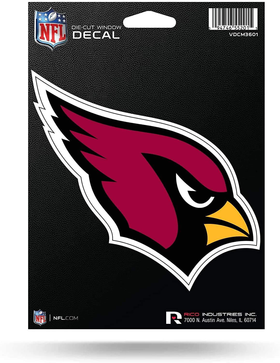 Arizona Cardinals 5 Inch Die Cut Flat Vinyl Decal Sticker Adhesive Backing