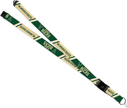 Milwaukee Bucks Premium Lanyard Keychain 18 Inch Button Clip Safety Breakaway