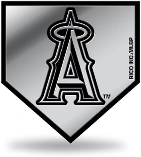 Los Angeles Angels Auto Emblem, Silver Chrome Color, Raised Molded Plastic, 3.5 Inch, Adhesive Tape Backing