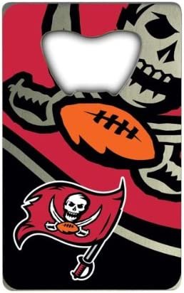 Tampa Bay Buccaneers Heavy Duty Metal Bottle Opener Credit Card Size 2 x 3.25 Inch