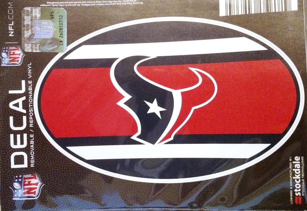 Houston Texans 5"x7" Super Stripe Repositionable Vinyl Decal Auto Home Football