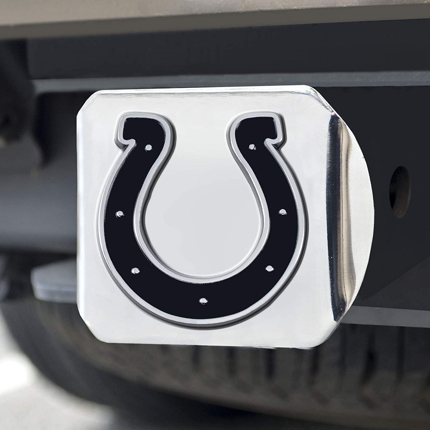 Indianapolis Colts Hitch Cover Solid Metal with Raised Chrome Metal Emblem 2" Square Type III