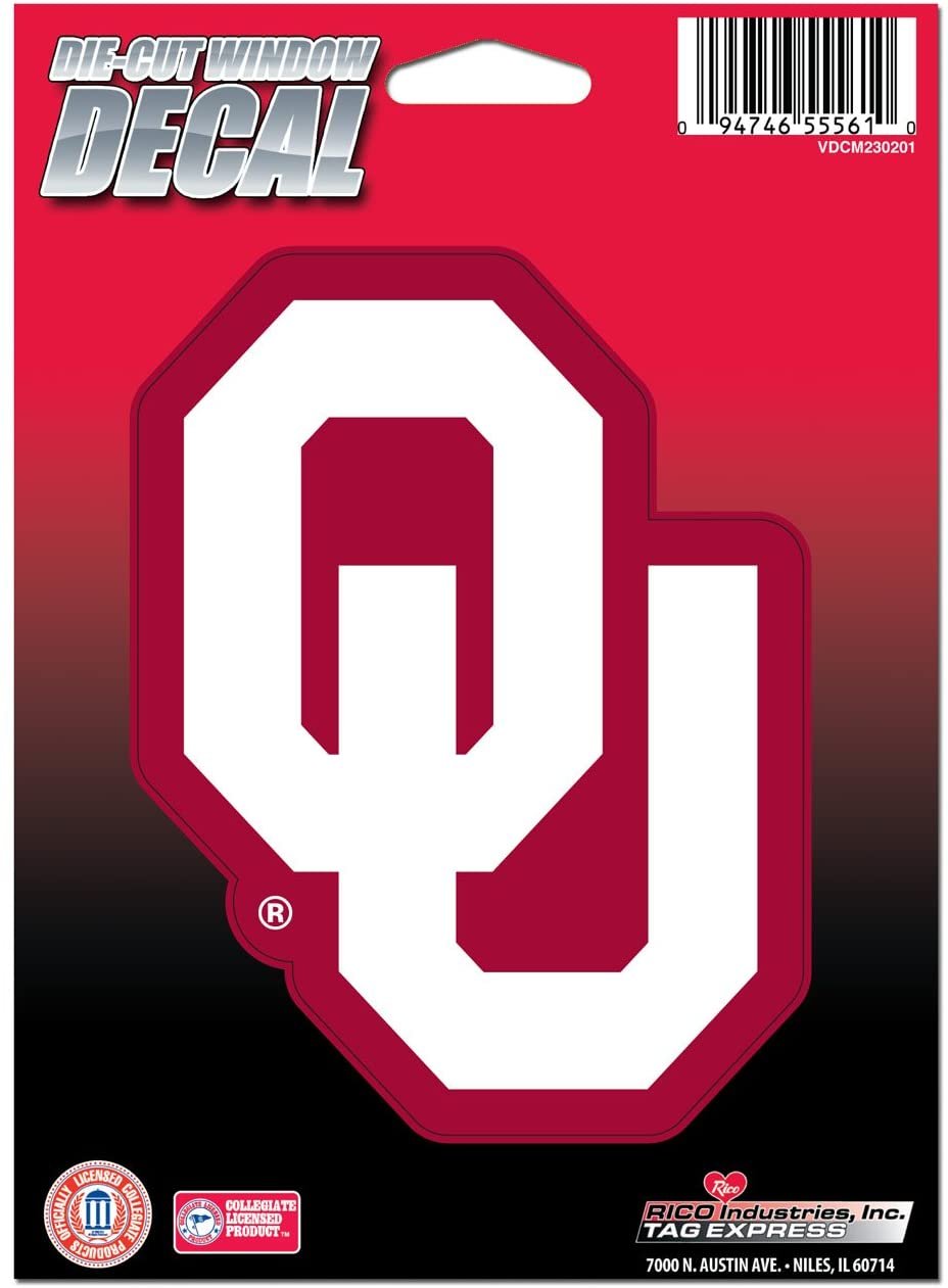 University of Oklahoma Sooners 5 Inch Die Cut Flat Vinyl Decal Sticker Adhesive Backing