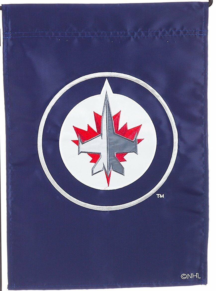 Winnipeg Jets EG Premium 2-sided Garden Flag Banner Applique Embroidered Hockey
