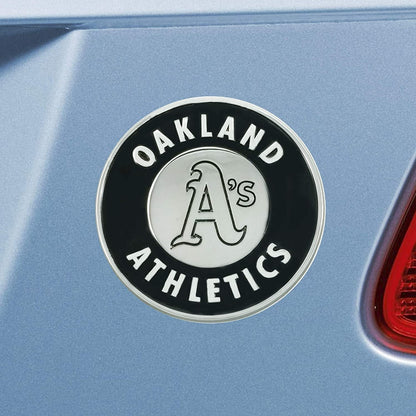 Oakland Athletics A's Solid Metal Chrome Auto Emblem Raised Decal