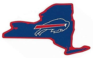 Buffalo Bills 5 Inch Die Cut Sticker Decal, Home State Design, Flat Vinyl, Full Adhesive Backing, Peel and Stick Application, Officially Licensed, Made in the USA
