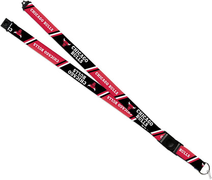 Chicago Bulls Premium Lanyard Keychain 18 Inch Button Clip Safety Breakaway