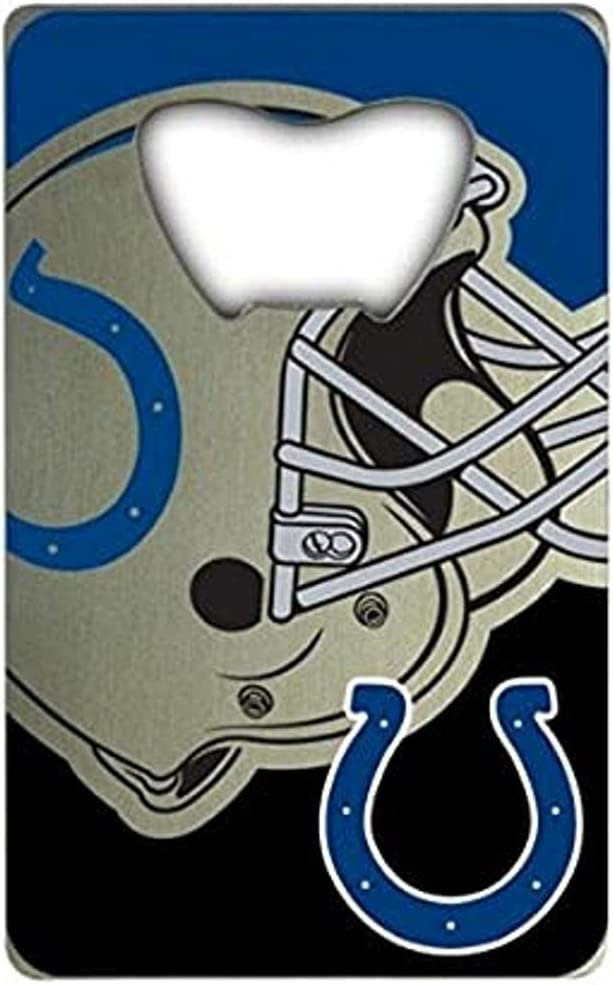 Indianapolis Colts Heavy Duty Metal Bottle Opener Credit Card Size 2 x 3.25 Inch