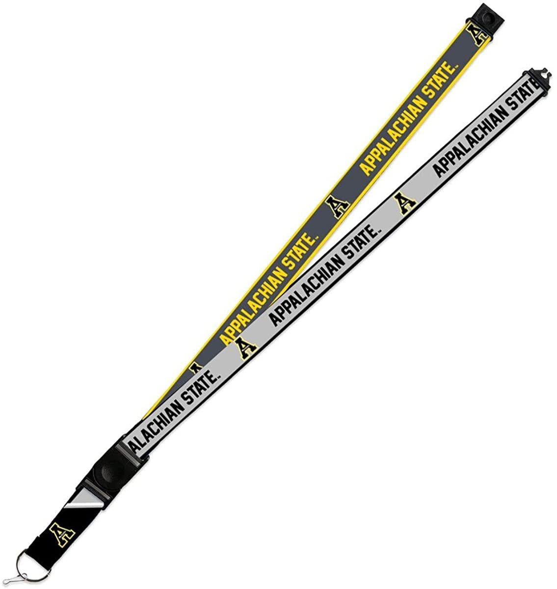 Appalachian State Mountaineers Lanyard Keychain 2-sided Breakaway Clip GRAY University