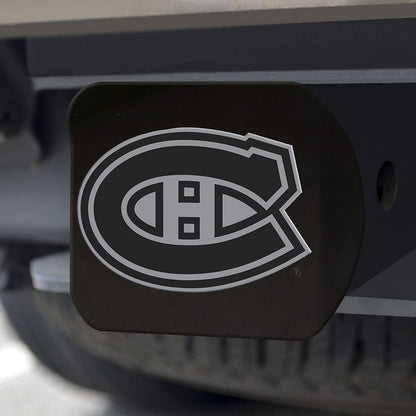 Montreal Canadiens Metal Hitch Cover, Black, 2 Inch Square Type III Hitch Cover