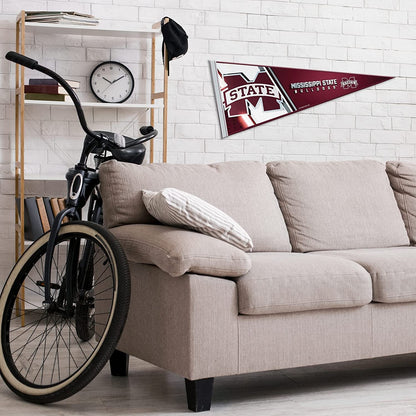 Mississippi State University Bulldogs Soft Felt Pennant, 12x30 Inch, Easy To Hang