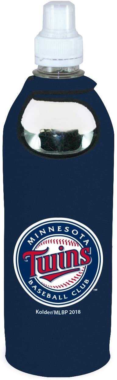 Minnesota Twins 1/2 Liter Water Bottle Neoprene Beverage Insulator Holder Cooler with Clip Baseball