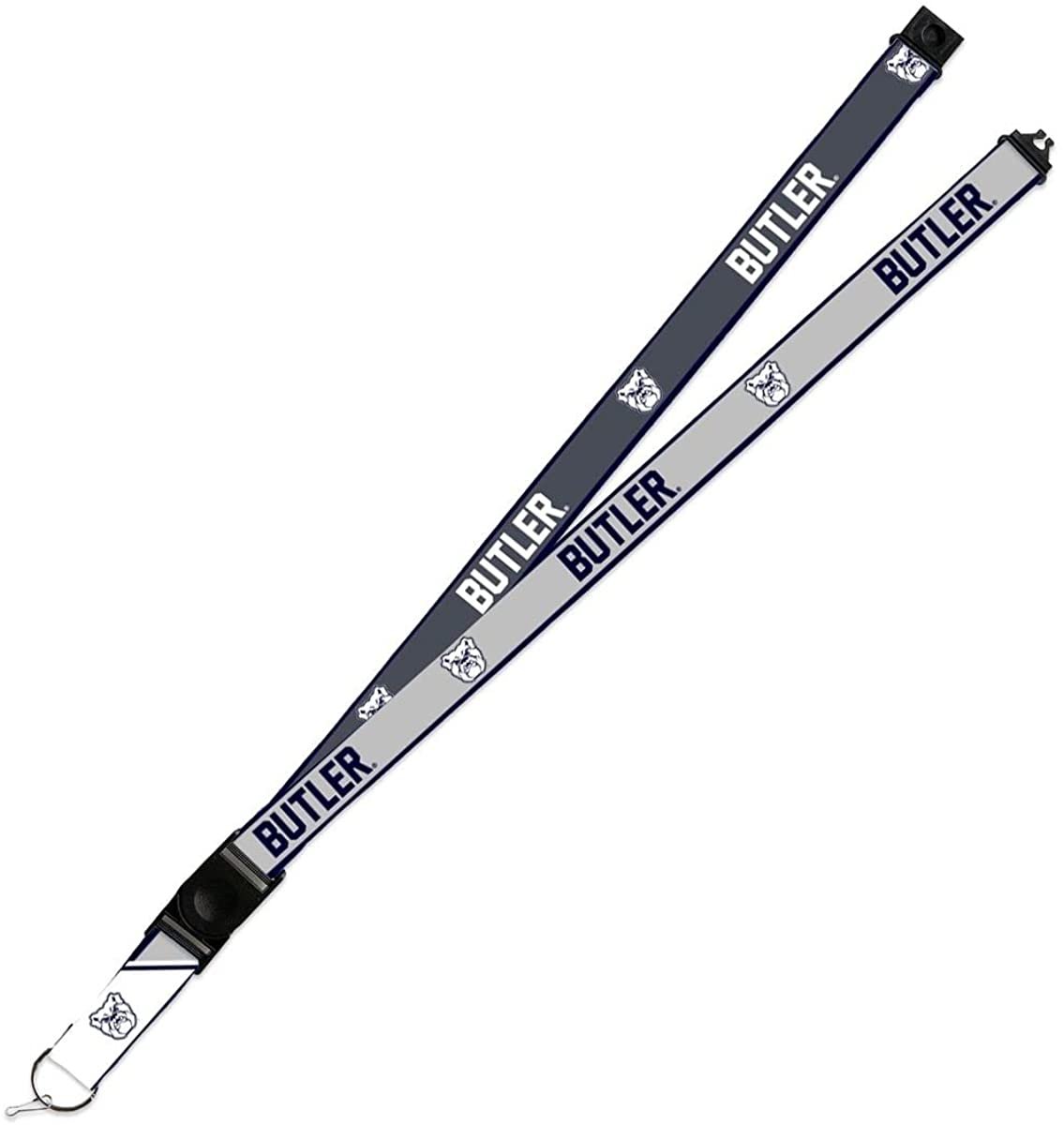 Butler Bulldogs Lanyard Keychain 2-sided Breakaway Clip GRAY University