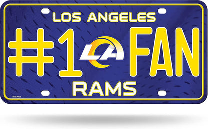 Los Angeles Rams #1 Fan Metal License Plate Tag