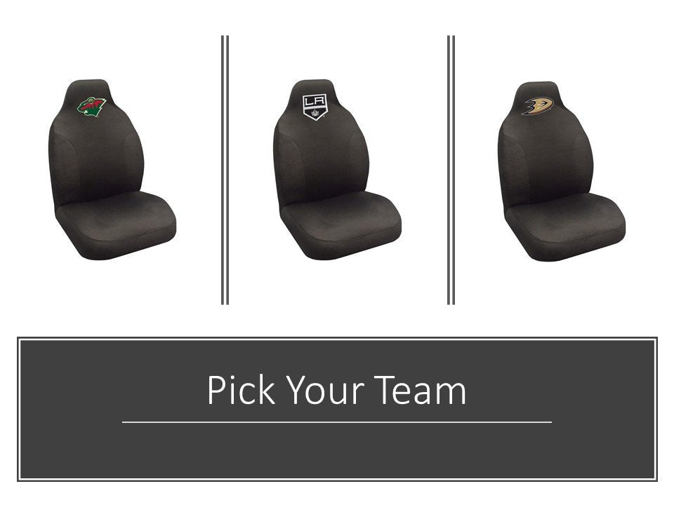 Washington Capitals Premium Embroidered Black Auto Bucket Seat Cover, 48x20 Inch, Elastic