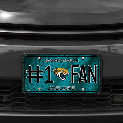 Jacksonville Jaguars #1 Fan Metal License Plate Tag