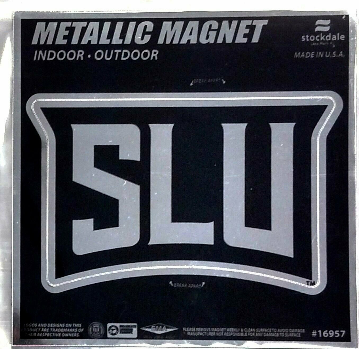 Saint Louis University Billikens 6 Inch Magnet Metallic Shimmer Design Shape Cut