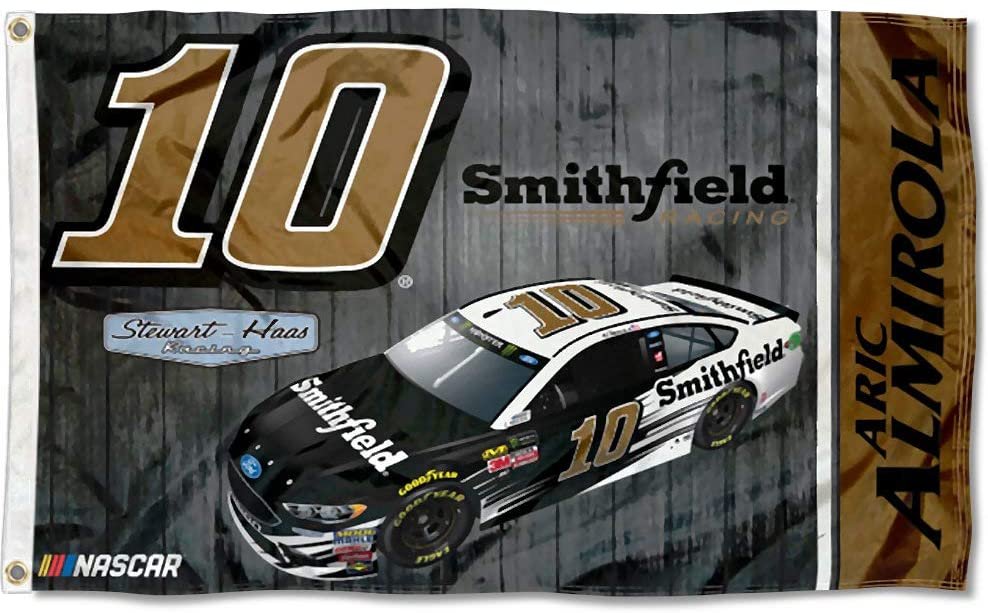 Aric Almirola #10 2018 CAR Design 3x5 Flag w/Grommets Outdoor House Banner Nascar Racing