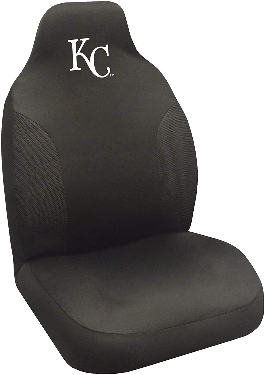 Kansas City Royals Premium Embroidered Black Auto Bucket Seat Cover, 48x20 Inch, Elastic