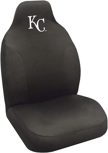 Kansas City Royals Premium Embroidered Black Auto Bucket Seat Cover, 48x20 Inch, Elastic
