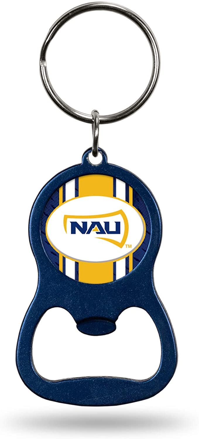 Northern Arizona University Lumberjacks Premium Solid Metal Bottle Opener Keychain, Key Ring, Team Color