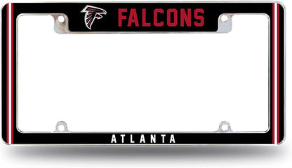 Atlanta Falcons Metal License Plate Frame Chrome Tag Cover Alternate Design 6x12 Inch