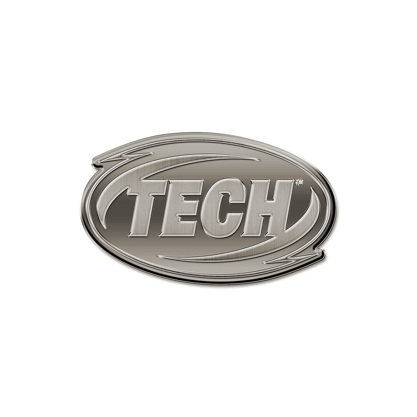 Arkansas Tech University Wonder Boys Solid Metal Auto Emblem, Antique Nickel Finish, Raised, Die Cut, 3.5 Inch, Adhesive Tape Backing