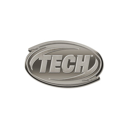 Arkansas Tech University Wonder Boys Solid Metal Auto Emblem, Antique Nickel Finish, Raised, Die Cut, 3.5 Inch, Adhesive Tape Backing