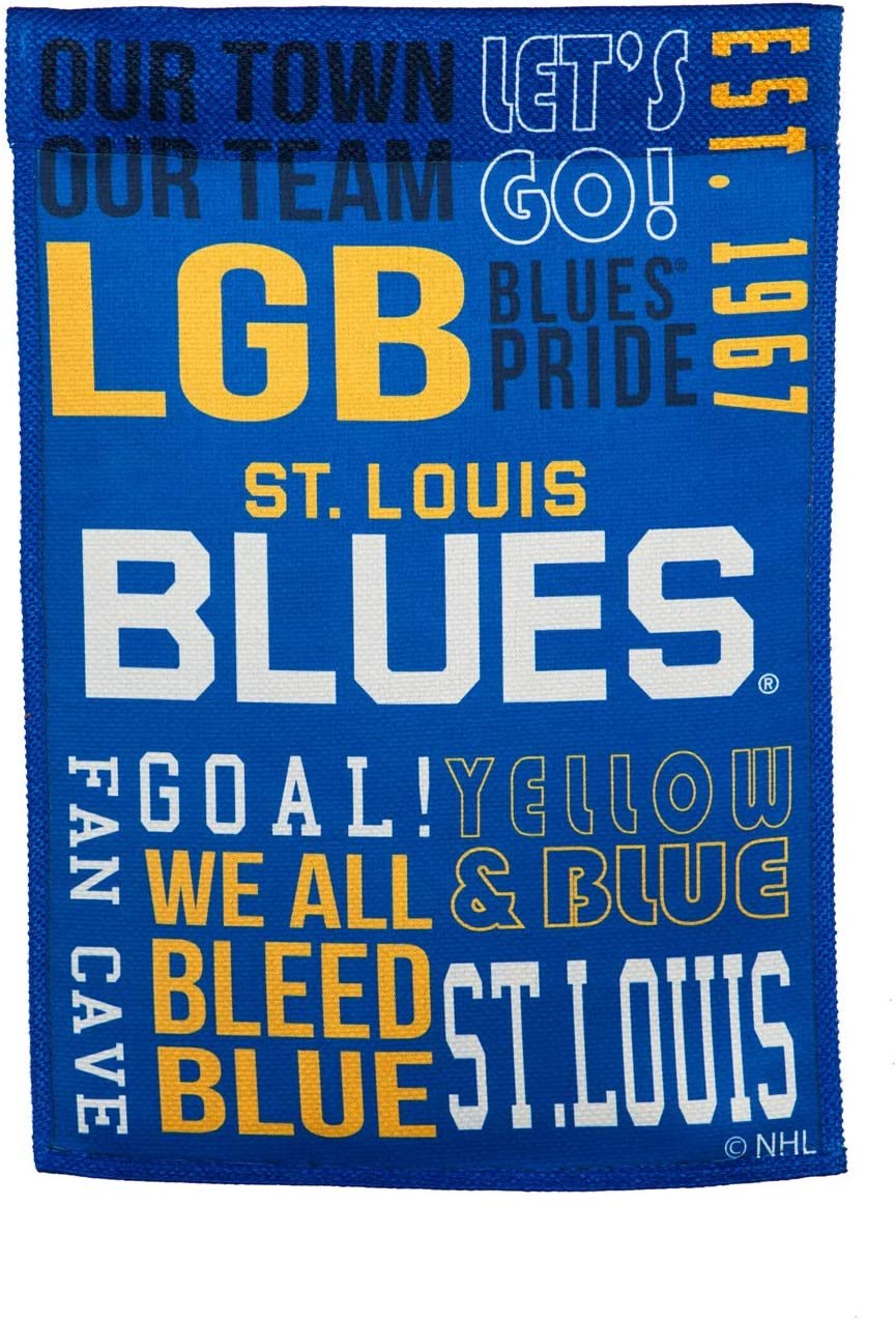 St Louis Blues Garden Flag Double Sided Fan Rules Design 13x18 Inch
