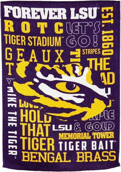 Louisiana State University Tigers LSU Premium Double Sided Banner Flag 28x44 Inch Fan Rules Design Indoor Outdoor