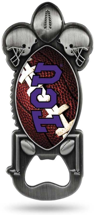 Texas Christian University Horned Frogs TCU Party Starter Bottle Opener, Pewter