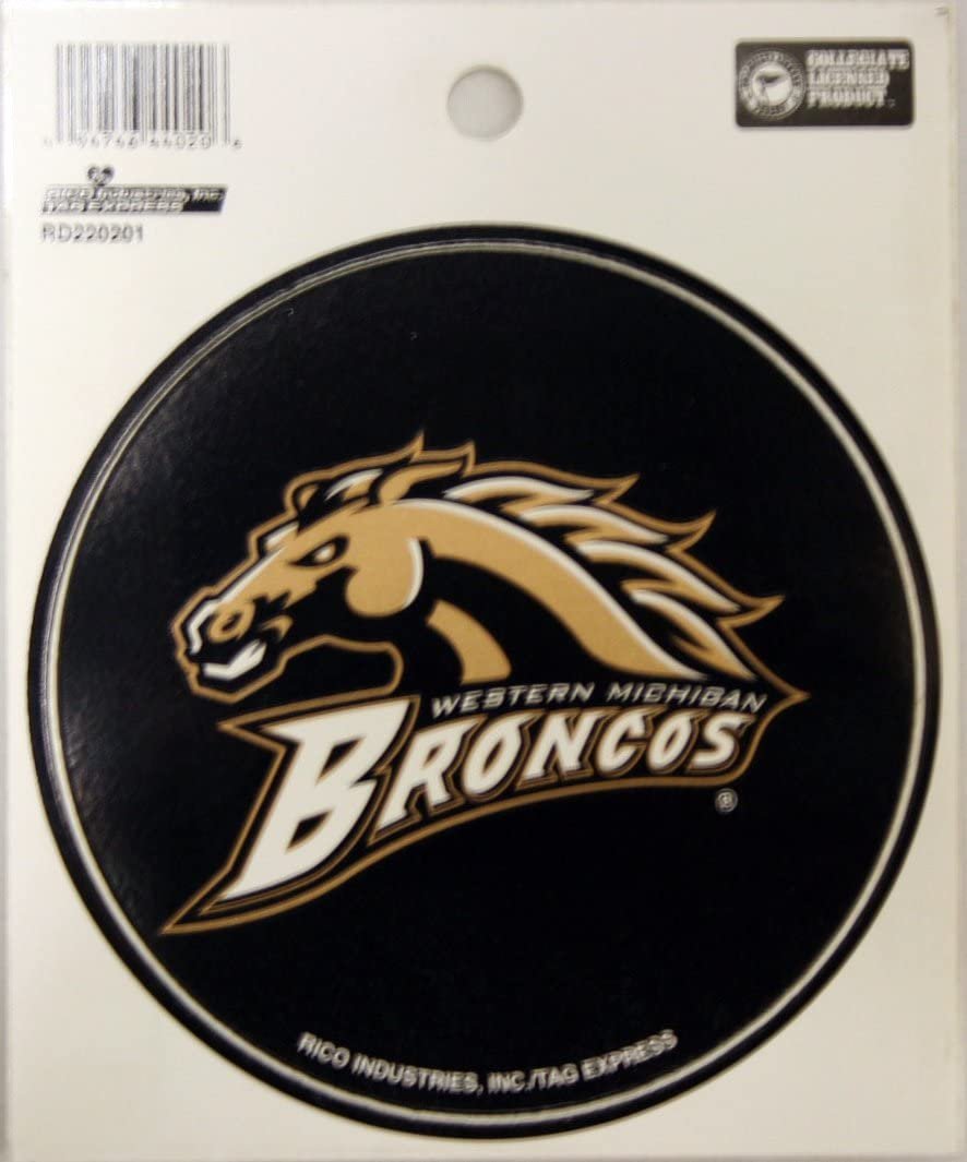 Western Michigan Broncos 4" Round Decal University of