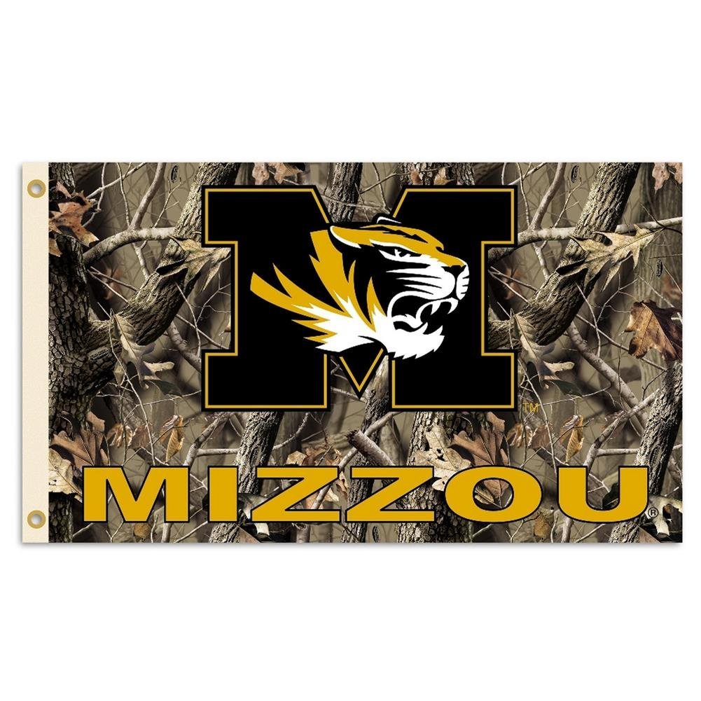 University of Missouri Tigers 3x5 Feet Flag Banner, Camo Design, Metal Grommets, Outdoor Use, Single Sided