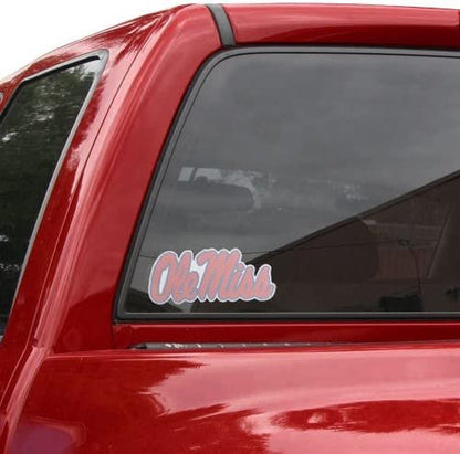 University of Mississippi Rebels Ole Miss 8 Inch Perforated Auto Window Film Decal One-Way Vision Exterior Application