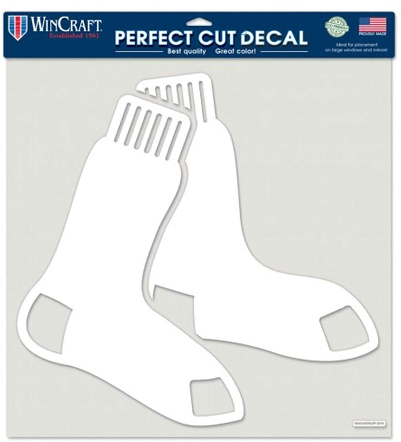 Boston Red Sox White Jumbo 17x17 Inch Decal Sticker Reusable Vinyl Die Cut Baseball
