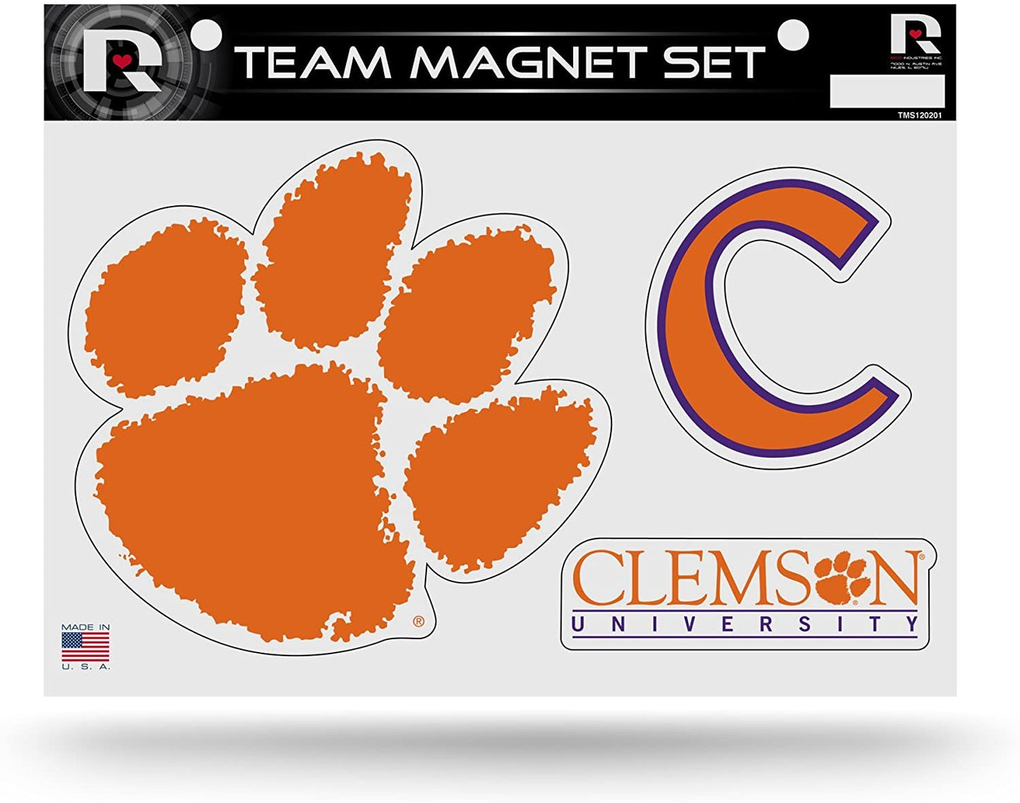 Clemson University Tigers Multi Magnet Sheet Shape Cut 8x11 Inch