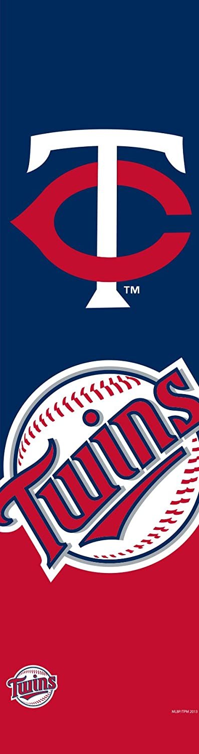 Minnesota Twins Door Banner Flag, 84 x 24 Inch, Elastic Straps on Back, House or Office