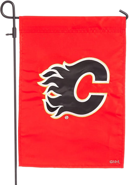Calgary Flames Garden Flag Banner 2-sided Premium Applique Outdoor House