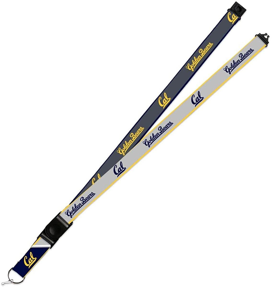 University of California Berkley Golden Bears Lanyard Keychain 2-sided Breakaway Clip Gray