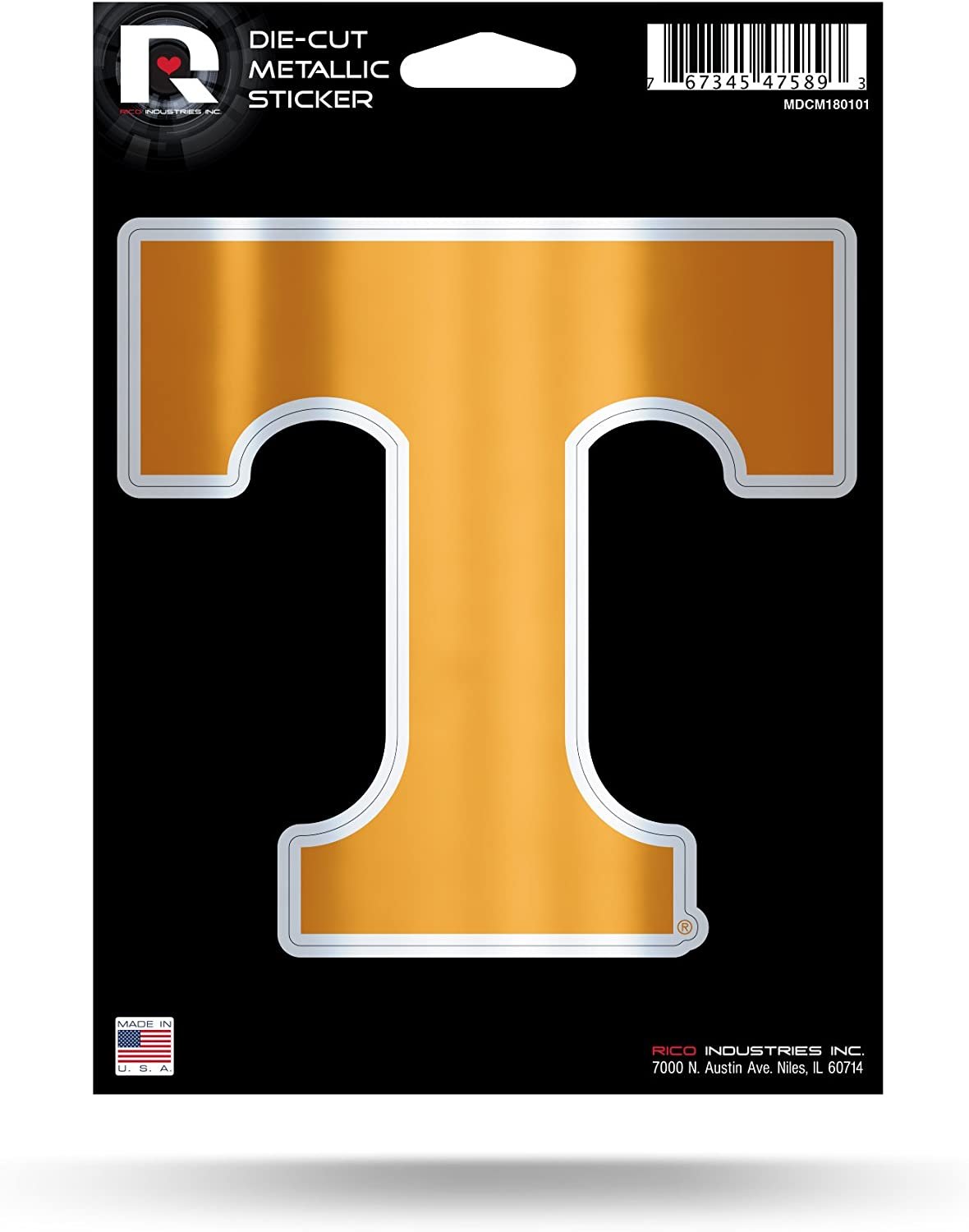 University of Tennessee Volunteers 5 Inch Die Cut Shimmer Metallic Decal Sticker Flat Vinyl