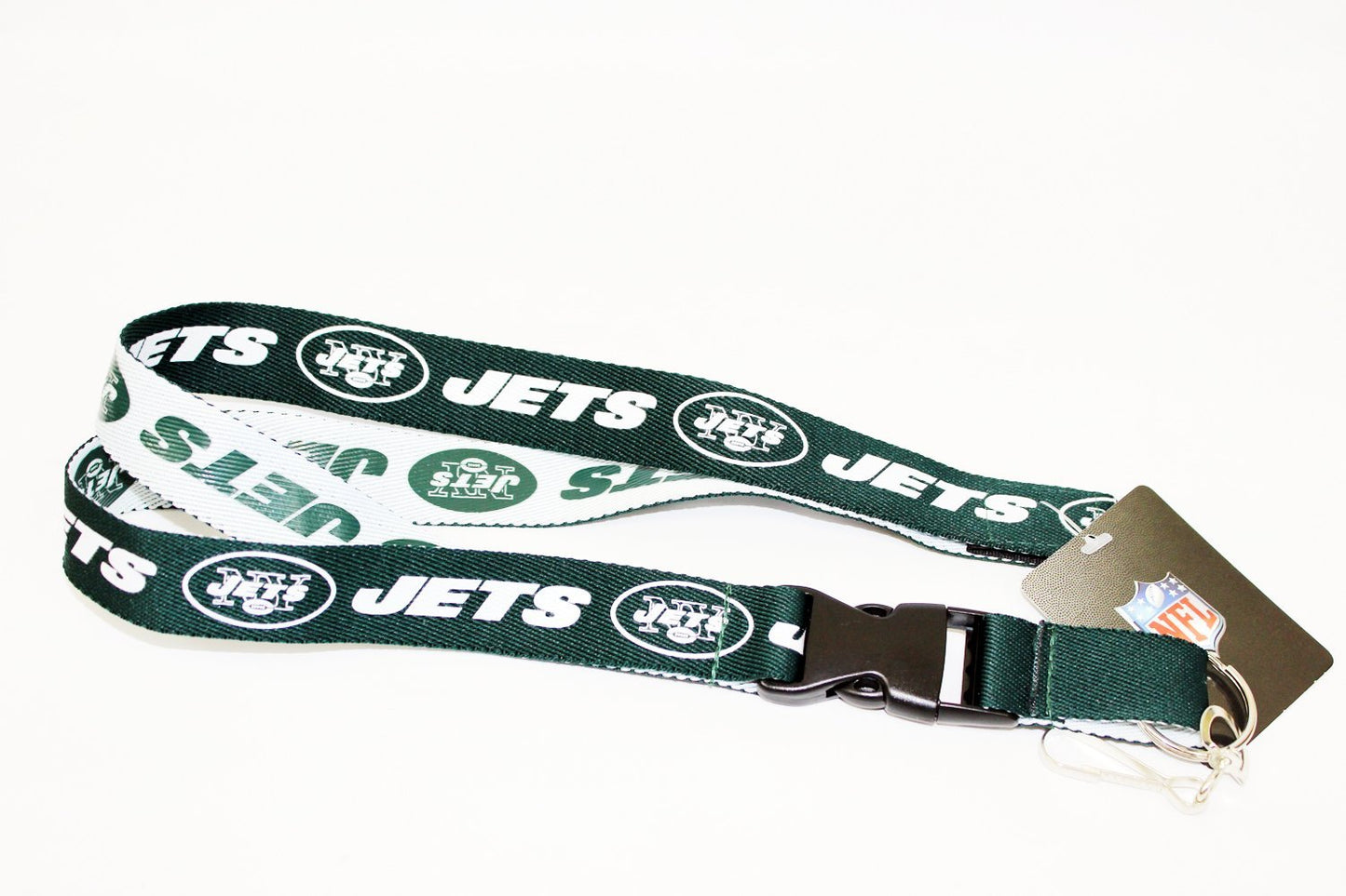 New York Jets Premium Lanyard Keychain, Breakaway Safety Style, 2-Tone Design, Adult Size, 36 x .75 Inch
