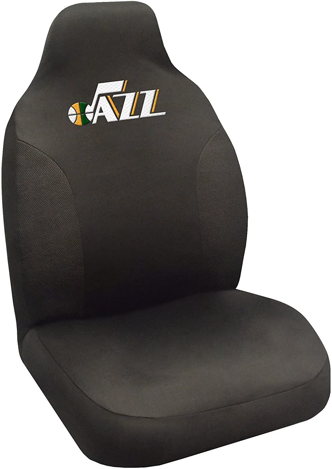 Utah Jazz Premium Embroidered Black Auto Bucket Seat Cover, 48x20 Inch, Elastic