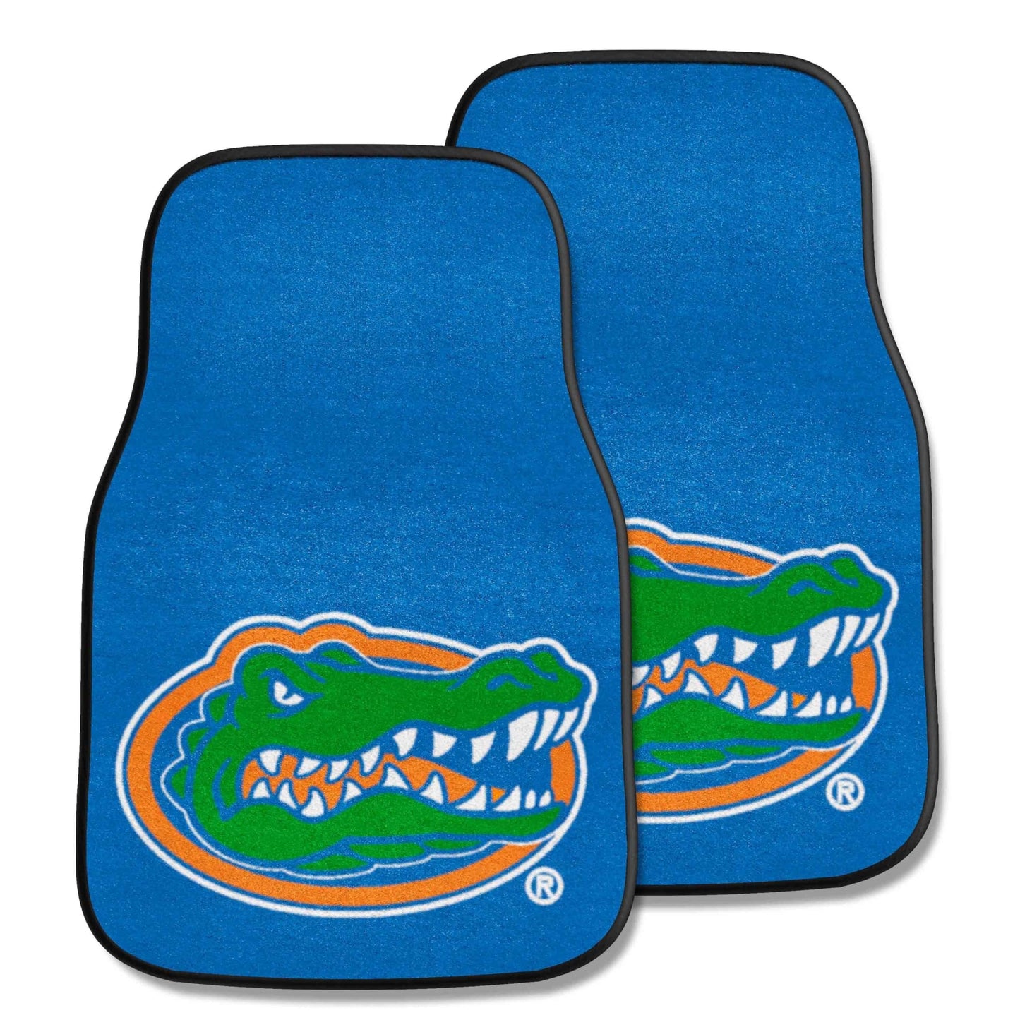 University of Florida Gators 2-Piece Vehicle Carpet Mat Set, Front Row Automotive Floor Mats, Non-Slip Backing, 18x27 Inch Each, Team Colors, Officially Licensed