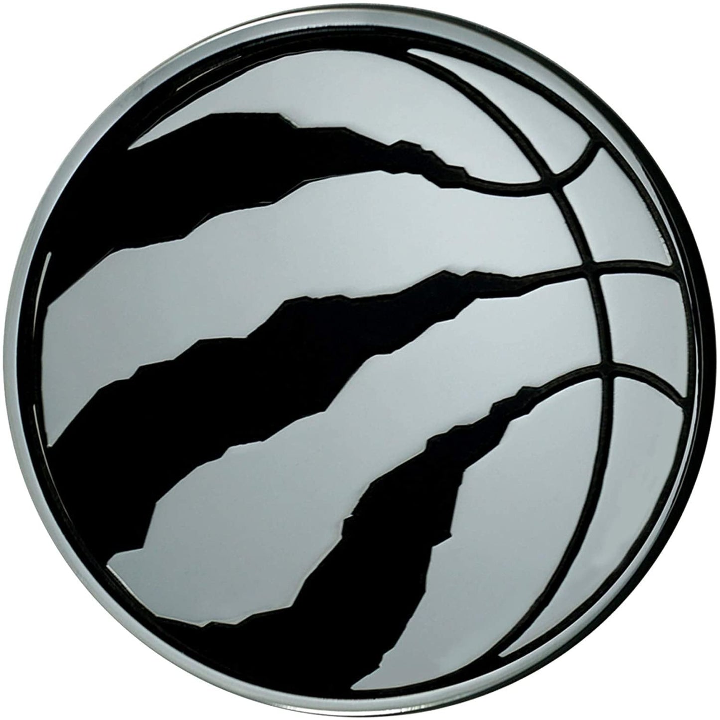 Toronto Raptors Solid Metal Chrome Auto Emblem Decal Raised Adhesive Backing