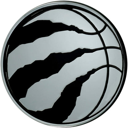 Toronto Raptors Solid Metal Chrome Auto Emblem Decal Raised Adhesive Backing