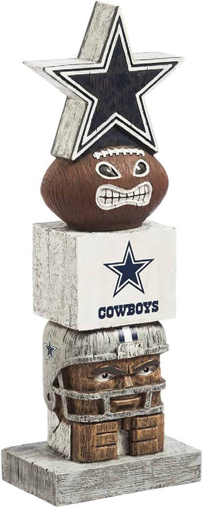 Dallas Cowboys 16 Inch Tiki Totem Garden Statue Resin Outdoor Decoration