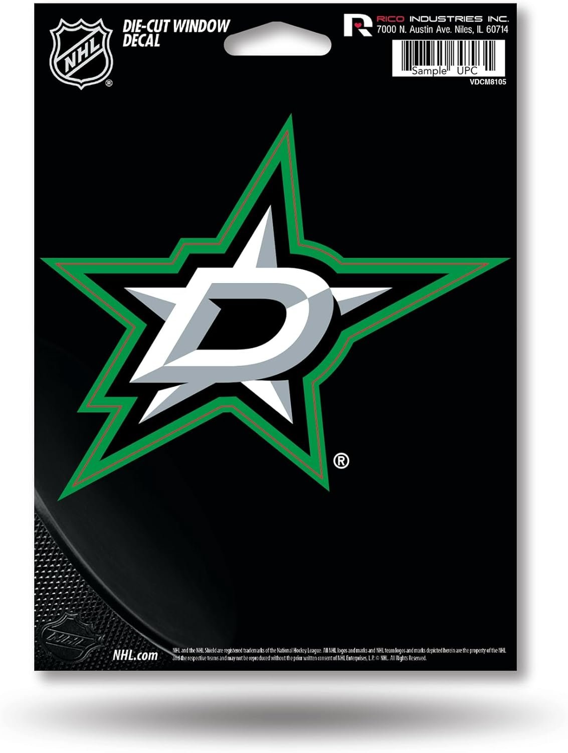 Dallas Stars 5 Inch Die Cut Decal Sticker, Flat Vinyl, Full Adhesive Backing